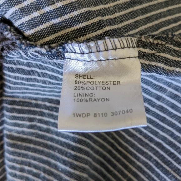 Miss Valley High low ruffle pinstripe strappy sun dress Sz 10 - Picture 5 of 9